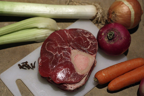 Pot au feu ingredients