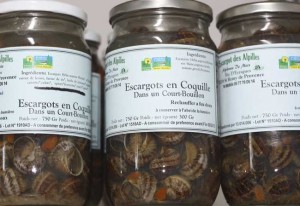 Escargots in jars